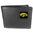Iowa Hawkeyes Leather Bi-fold Wallet Packaged in Gift Box